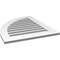 Ekena Millwork Quarter Round Top Left Surface Mount PVC Gable Vent w/ 3-1/2"W x 1"P Standard Frame, 26"W x 32"H GVPQL26X3201SF - alternate 4